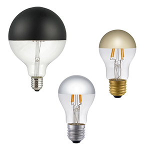 Ampoules calotte argentée LED